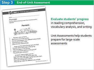 18 Step 3 End-of-Unit Assessments are the third step of ReadyGEN 's plan for Assessment of Instruction.