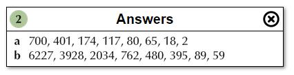 If you are in an exercise, the answers to the questions can be opened by clicking the question numbers with a red-dotted circle around them.