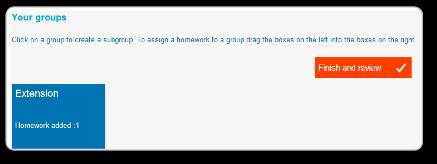You assign the homework to groups by