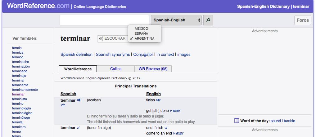 1 Online Resources for Spanish Pronunciation WordReference, Forvo, UCLA, Linguee, Acapela Group WordReference http://www.wordreference.