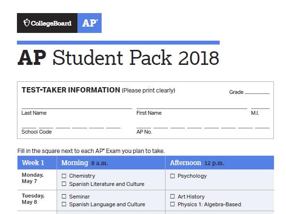 Front Cover of the Student Pack Print your grade level, last name, first name, and middle initial.