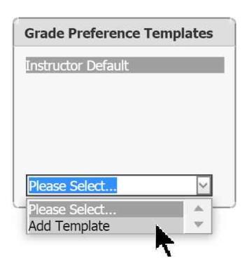 A drop-down menu will give you the option to select Grade Preferences. Click on this and it will take you to the following screen.