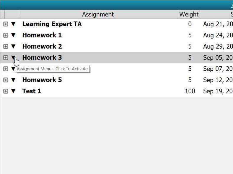 Figure 43: Take Assignment At this point you can complete the assignment, experimenting in real time with how the system works, without affecting any settings.