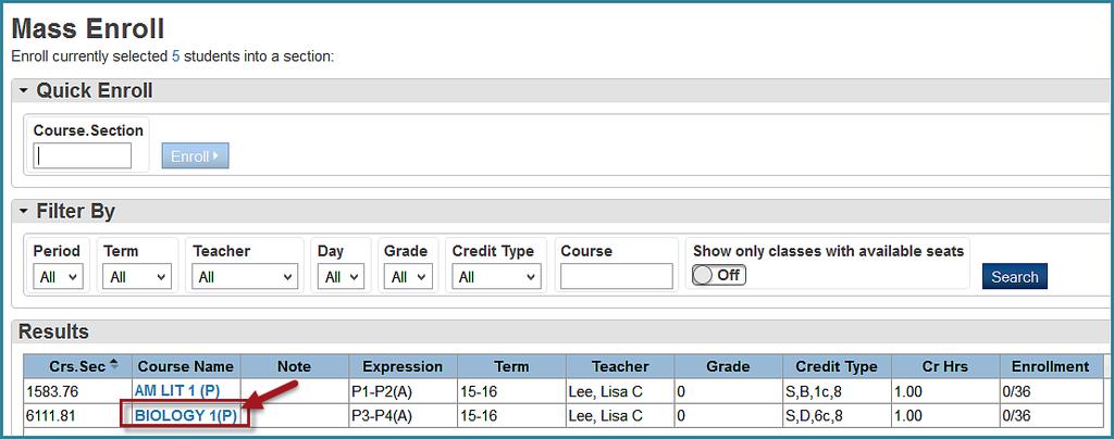 On the Start Page, click a specific grade level or click All to choose from all students at a school. 2. Select the Select By Hand button. 3. Check the names of the desired student. 4.