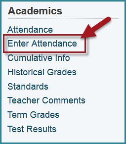 Entering Attendance for One Student To change or edit attendance for an individual student, follow the directions below: On the Start Page, search for and select