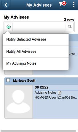 For information, see Using the Advisor Homepage in Setting Up and Using PeopleSoft Fluid User Interface Home Pages (PeopleSoft Campus Solutions 9.