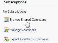 You can also subscribe to a calendar that has been shared.