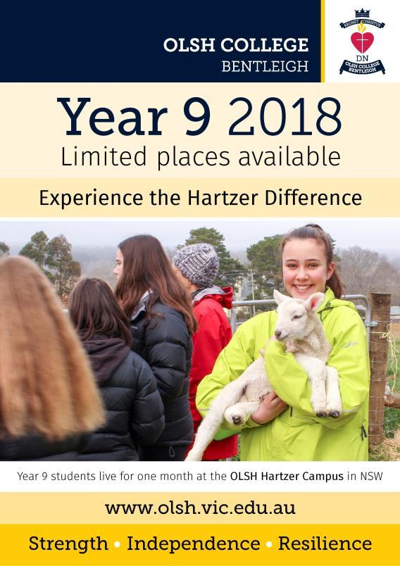 For those families who have yet to enrol their daughter for 2018 please contact College