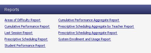 3 ADMINISTRATIVE REPORTS The Learning Management System helps you analyse pupil performance by generating reports on skills and standards for individual pupils and groups.