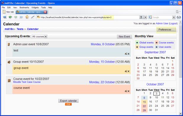 Plugins Components & Name Sources Functionalities Screenshot Certificate module Course Calendar https://docs.mo odle.