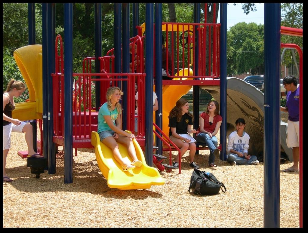 The students were able to visit the shelter throughout the summer, and several students participated in an actual playground build from a previous design.