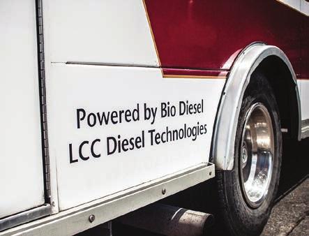 In addition to learning about diesel engines, hydraulics, electrical systems and transmissions, students take turns producing 100% biofuel from used cooking oil, courtesy of college food services.
