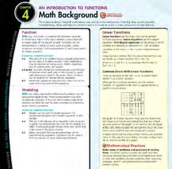 TEACHER RESOURCES Teacher s Edition Mathematical Background provided at the chapter and lesson level Scaffolding questions throughout every lesson support the development of students proficiency with