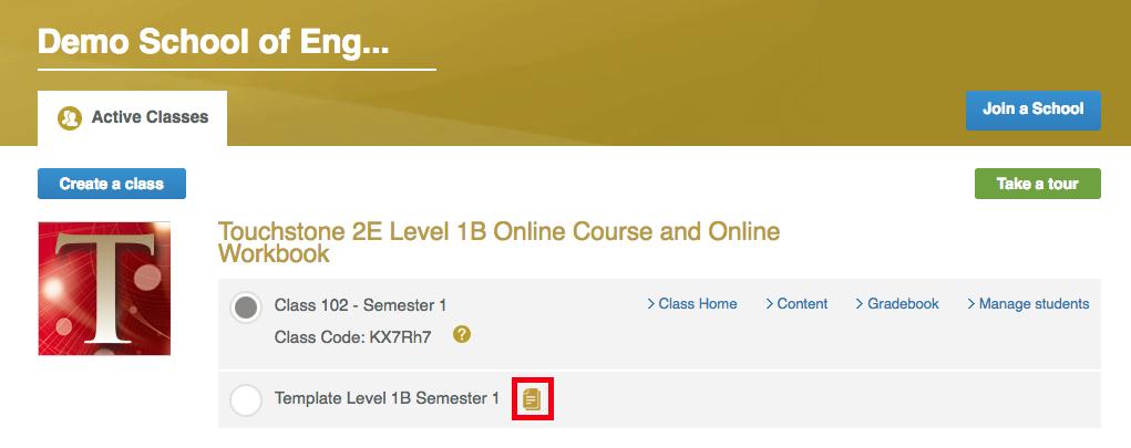 To create a template, select Advanced options and then choose Make this class a template: Select Create class and you will find the template class on your My Teaching page.