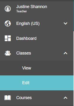 Teacher How-To: Set up a class for self-registration 1. Click on Classes and then Edit. 2.