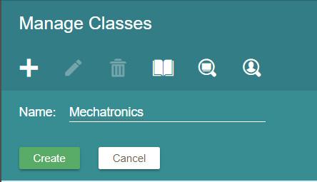 4. Enter a name for the new class/group and click Create. 5.