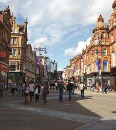Leeds is famous in the UK as a major shopping destination and boasts over two miles of traffic-free
