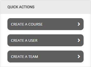 Quick Actions List Many of the pages in the LMS include lists of Quick Actions. The actions vary depending on the current page.