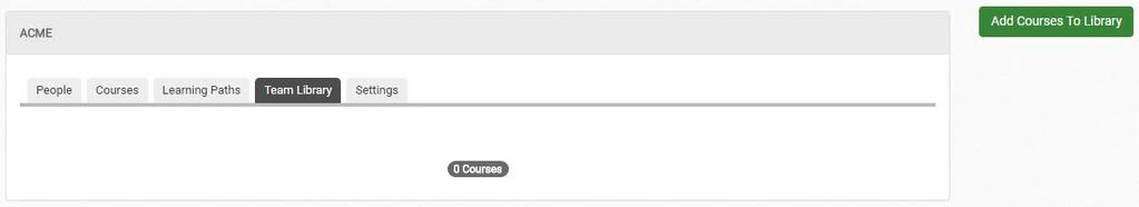 MANAGE A TEAM S OPTIONAL COURSES You can add optional courses to the Team Library tab. Courses are displayed to users in alphanumeric order on the user s course library.