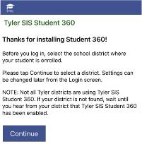 Upon tapping Continue, enter at least the first three letters of the district s name or the first three digits of the district s ZIP code. Tap the Search button to search for districts.