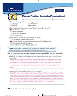grade-level oral reading fluency goals During a lesson