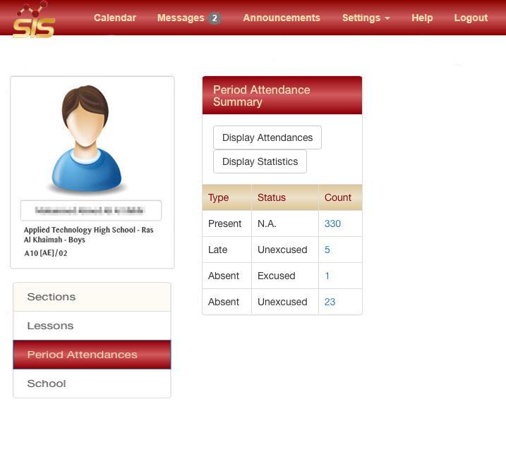 Dealing with Student Attendance To track the student attendance status, click on Period Attendance button, as shown in figure 12.