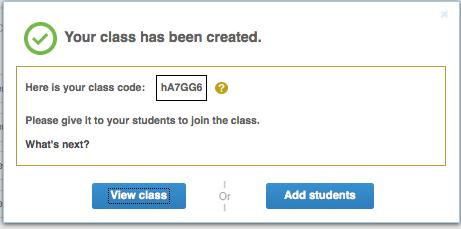 8. Copy this class code and paste it into an e-mail to your students.
