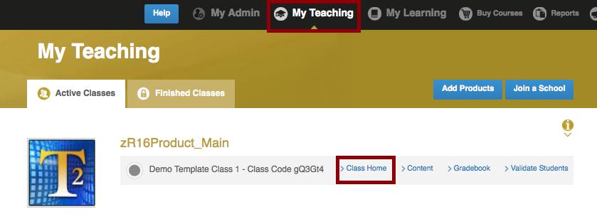 Edit any of the class settings you would like to change such as locking/unlocking content or gradebook settings see the Editing a Class section for details.
