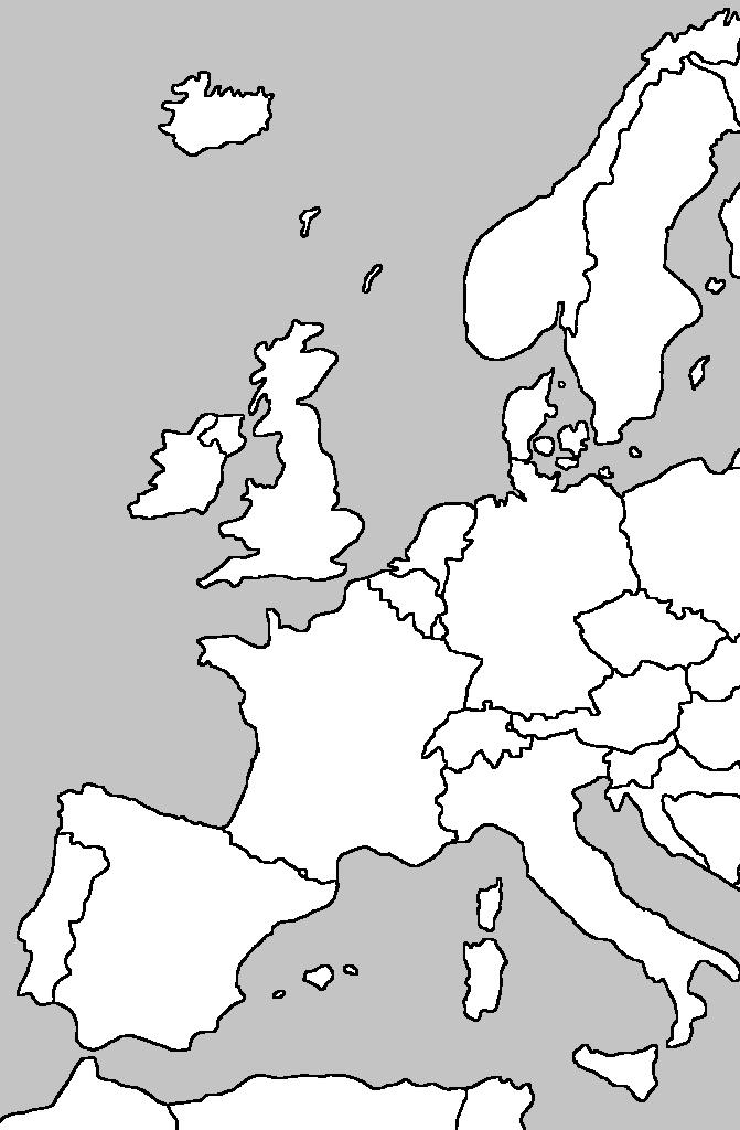 Exercise 1 Here is a map of Western Europe. Label each numbered country with the correct name.