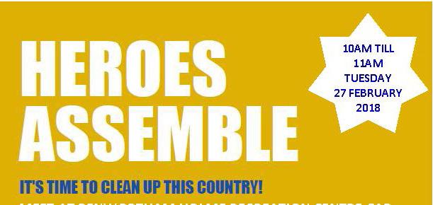 The campaign aims to bring together people from across the country to tidy up their local community areas.