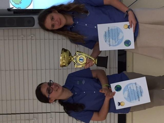 Congratulations, Nathan! Last Friday the CIS Geo Rocks team faced off against Cayman Prep and Hope Academy for the Final Challenge. Sadie F. and Natalie S.