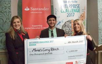 A holistic student experience University of Chester Business School Master s students. Hamza Hussain with Santander staff.