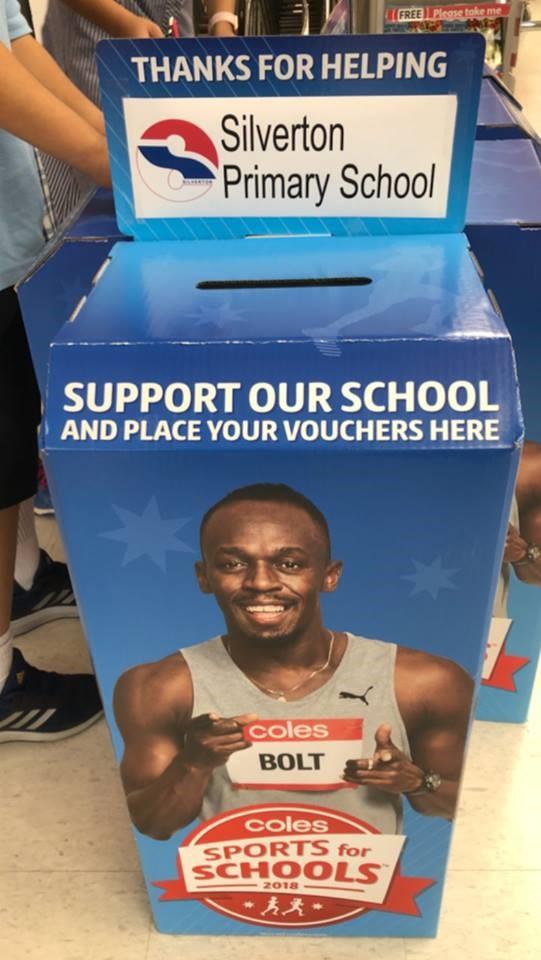 Sport for Schools Silverton Primary School is collecting the Sports for School voucher from Coles. There is a box at Waverley Gardens and in the school office.