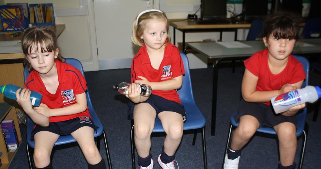 They are looking forward to finding out the results. Pictured: The girls carrying out their circuit training.