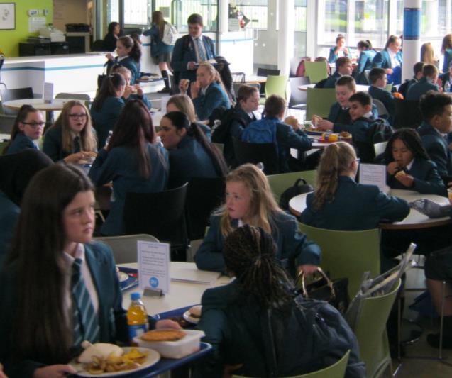 To avoid excessive queuing in the atrium at lunch time, Years 7, 9 and 11 are able
