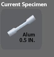 2 Click on the light gray box showing your specimen and its diameter.