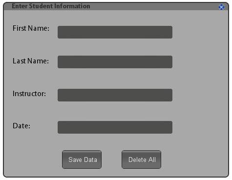 Enter Student Information Window Definition The student information window is where you enter your identifying information for your professor.