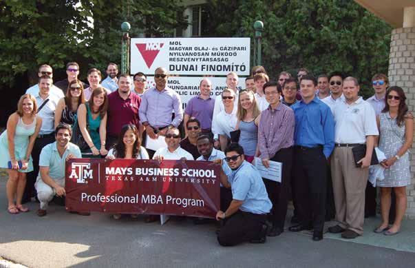 LEARNING BEYOND THE CLASSROOM The Mays Professional MBA offers numerous opportunities for students to apply their learning to real-world settings: The International Experience immerses students in a