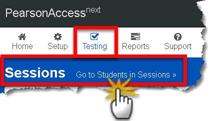 On the Sessions screen, check the box or boxes for the Sessions you will be working with.