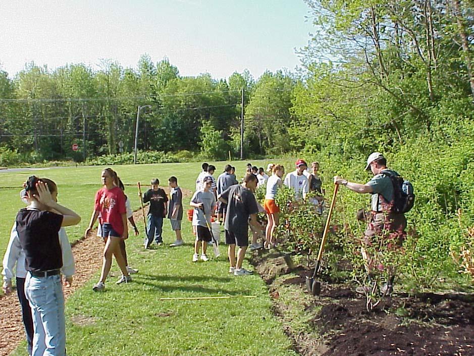 Environmental education also brings students outdoors onto school property and transforms these areas into extended classrooms and