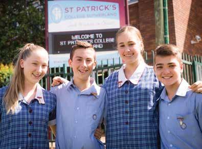 au W www.stpatscoll.nsw.edu.au CO-ED YEARS 7 12 ESTABLISHED 1952 ENROLMENT 1250 STUDENTS St Patrick s College Sutherland is a school where HSC results are regularly well above the state average.