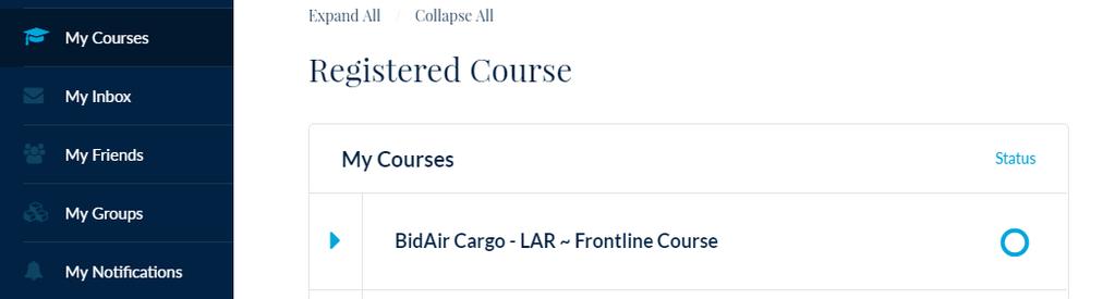 Scroll down on the right-hand side of the page to see all your courses. 15.