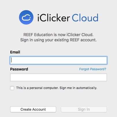 2 3. Open iclicker Cloud software. Click the Create Account button. 4.