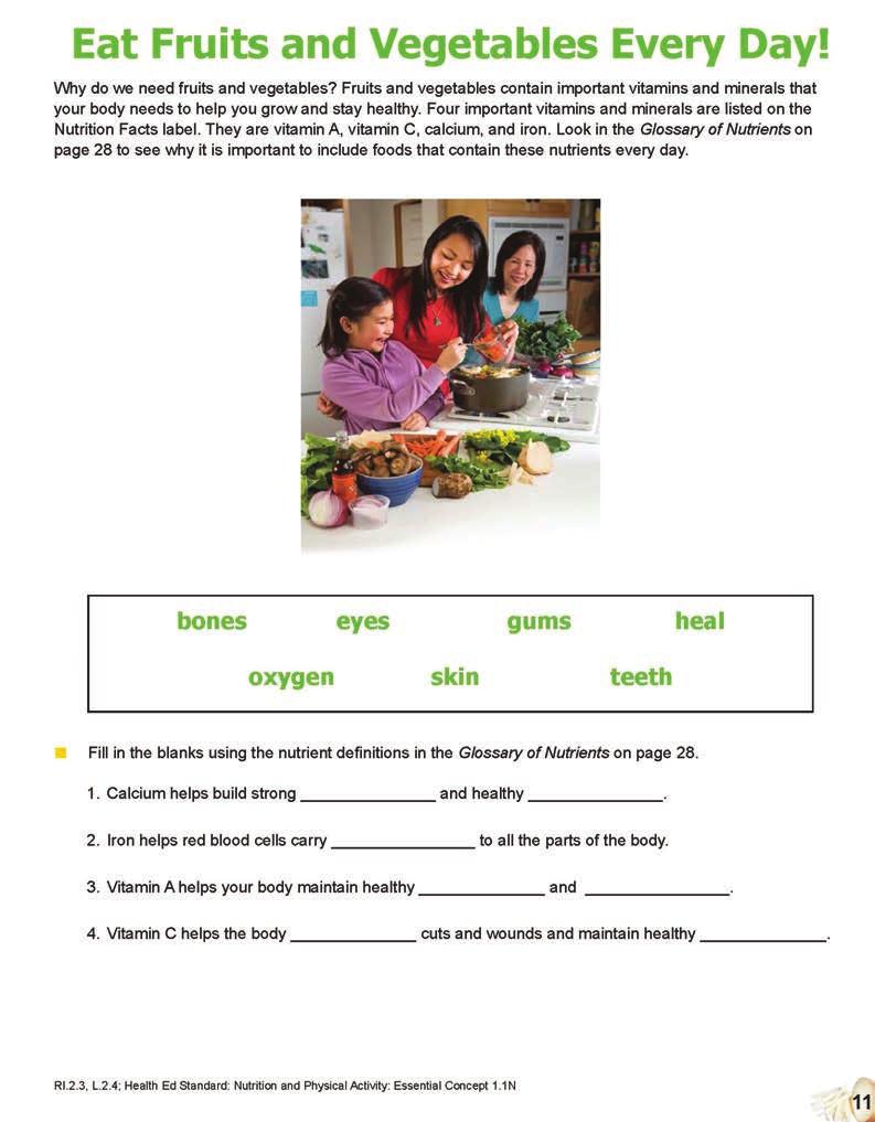 November Overview of Lesson, continued Review the Nutrition Facts label and fun facts. Watch the video about root vegetables.