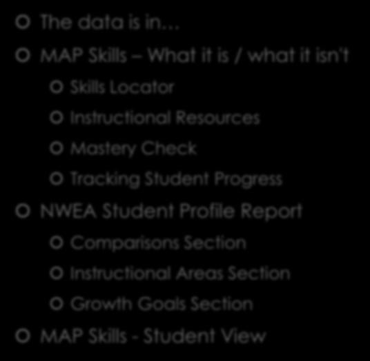 Student Progress NWEA Student Profile Report Comparisons Section