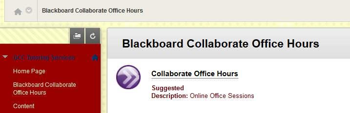 3. Click on the title of the Blackboard Collaborate web conferencing