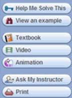 3. Select the learning aids. You can choose the learning aids available to students while working on the homework assignment. The default Learning Aids are shown on the right.