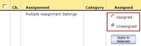 Tip: If you want to create your assignments ahead of time but not have the assignments show up on your students' assignment list, save the assignments but do not assign them.