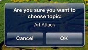 scroll through the available topics. Tap Choose Topic to select the Topic.