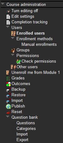 Turn Editing On/Off Course Administration Function: Allows users with course creator privileges to add, remove and change items with the course. How?